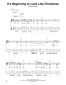 page one of It's Beginning To Look Like Christmas (Banjo Tab)