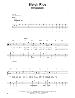 page one of Sleigh Ride (Banjo Tab)