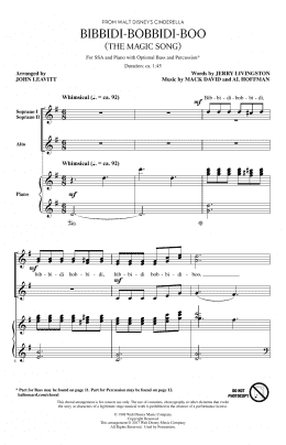page one of Bibbidi-Bobbidi-Boo (The Magic Song) (from Cinderella) (arr. John Leavitt) (SSA Choir)