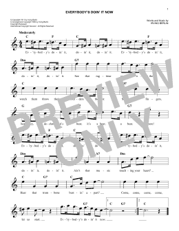 page one of Everybody's Doin' It Now (Easy Lead Sheet / Fake Book)