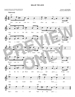 page one of Ballin' The Jack (Easy Lead Sheet / Fake Book)