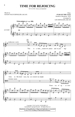 page one of Time For Rejoicing (SATB Choir)