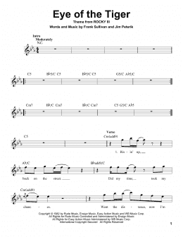 page one of Eye Of The Tiger (Pro Vocal)