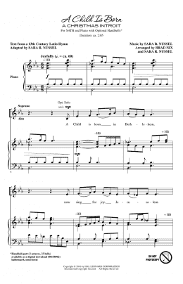 page one of A Child Is Born (A Christmas Introit) (SATB Choir)
