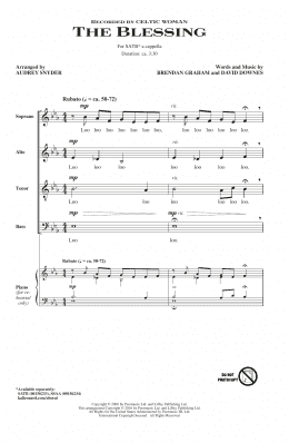 page one of The Blessing (arr. Audrey Snyder) (SATB Choir)