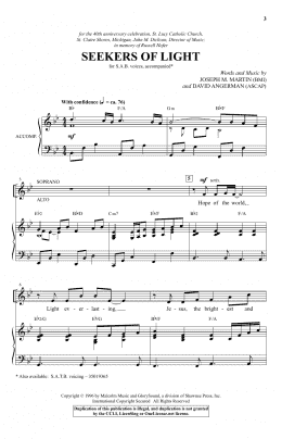 page one of Seekers Of Light (SAB Choir)