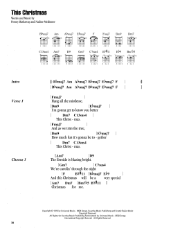 page one of This Christmas (Guitar Chords/Lyrics)