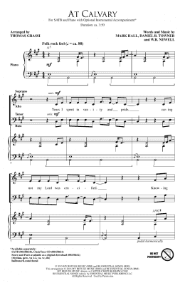 page one of At Calvary (SATB Choir)