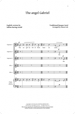 page one of Heavenly Peace (SSA Choir)