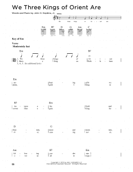 page one of We Three Kings Of Orient Are (Guitar Lead Sheet)