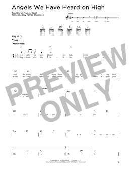 page one of Angels We Have Heard On High (Guitar Lead Sheet)