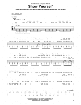 page one of Show Yourself (Guitar Rhythm Tab)