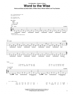 page one of Word To The Wise (Guitar Rhythm Tab)
