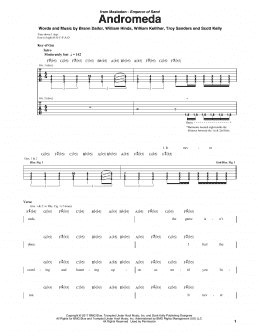 page one of Andromeda (Guitar Rhythm Tab)