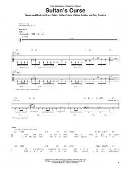 page one of Sultan's Curse (Guitar Rhythm Tab)