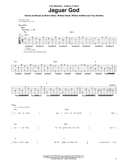 page one of Jaguar God (Guitar Rhythm Tab)
