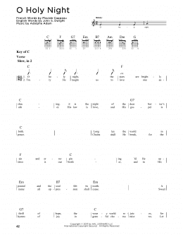 page one of O Holy Night (Guitar Lead Sheet)