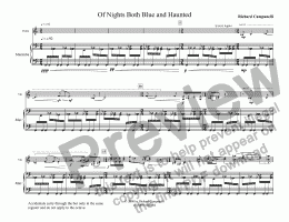 page one of Of Nights Both Blue & Haunted Study Score 1st Movement