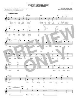 page one of Have You Met Miss Jones? (Lead Sheet / Fake Book)