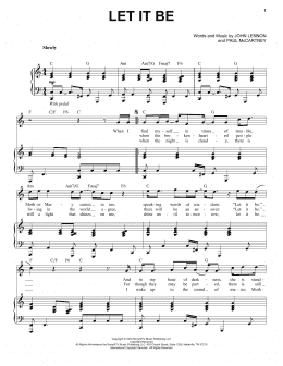 page one of Let It Be (Piano & Vocal)