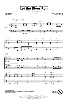 page one of Let The River Run (3-Part Mixed Choir)