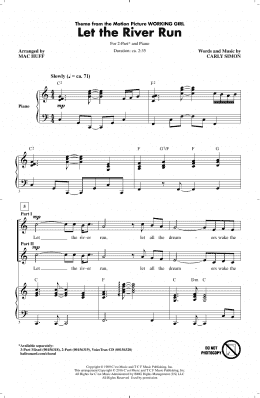page one of Let The River Run (arr. Mac Huff) (2-Part Choir)