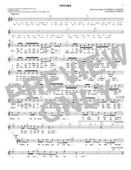 page one of Patches (Lead Sheet / Fake Book)