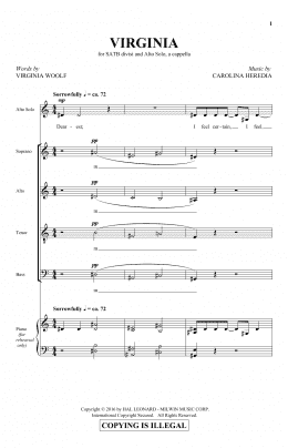 page one of Virginia (SATB Choir)