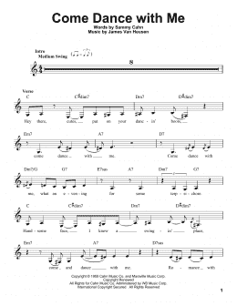 page one of Come Dance With Me (Pro Vocal)
