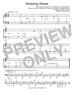 page one of Amazing Grace (arr. Mona Rejino) (Educational Piano)