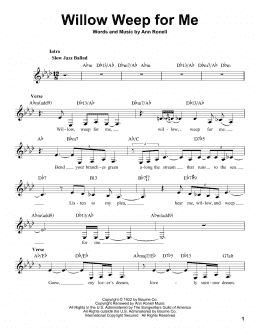 page one of Willow Weep For Me (Pro Vocal)
