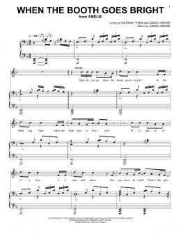 page one of When The Booth Goes Bright (from Amélie The Musical) (Piano & Vocal)