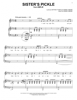 page one of Sister's Pickle (from Amélie The Musical) (Piano & Vocal)