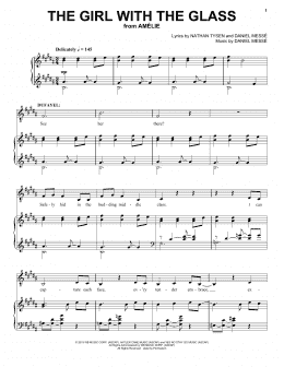 page one of The Girl With The Glass (from Amélie The Musical) (Piano & Vocal)