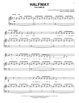 page one of Halfway (from Amélie The Musical) (Piano & Vocal)