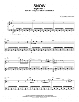 page one of Snow (Night Part 1) (Piano Solo)