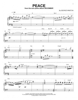 page one of Peace (Piano Solo)