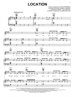 page one of Location (Piano, Vocal & Guitar Chords (Right-Hand Melody))