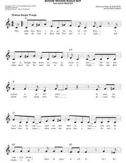 page one of Boogie Woogie Bugle Boy (Easy Lead Sheet / Fake Book)