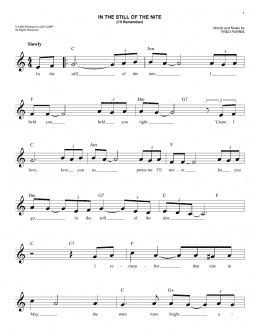 page one of In The Still Of The Nite (I'll Remember) (Easy Lead Sheet / Fake Book)