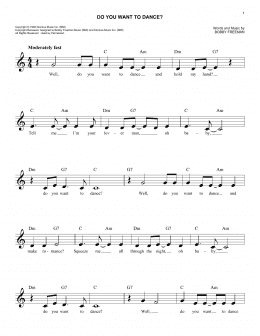page one of Do You Want To Dance? (Lead Sheet / Fake Book)