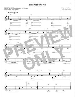 page one of Born To Be With You (Lead Sheet / Fake Book)