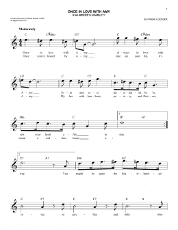 page one of Once In Love With Amy (Lead Sheet / Fake Book)