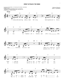 page one of Eres Tu/Touch The Wind (Lead Sheet / Fake Book)
