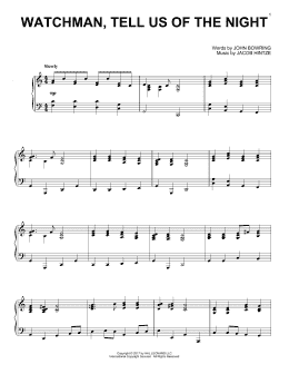 page one of Watchman, Tell Us Of The Night (Piano Solo)