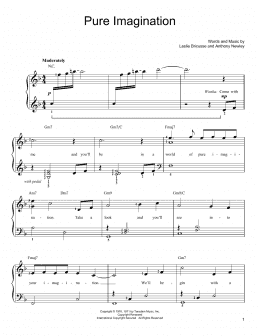page one of Pure Imagination (from Willy Wonka & The Chocolate Factory) (Easy Piano)
