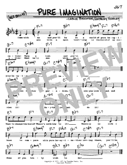 page one of Pure Imagination (Real Book – Melody, Lyrics & Chords)