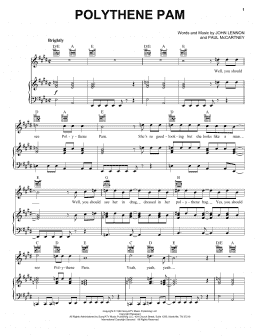 page one of Polythene Pam (Piano, Vocal & Guitar Chords (Right-Hand Melody))