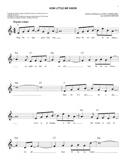 page one of How Little We Know (Lead Sheet / Fake Book)