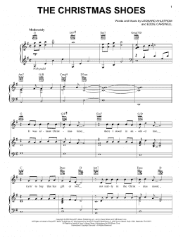 page one of The Christmas Shoes (Piano, Vocal & Guitar Chords (Right-Hand Melody))